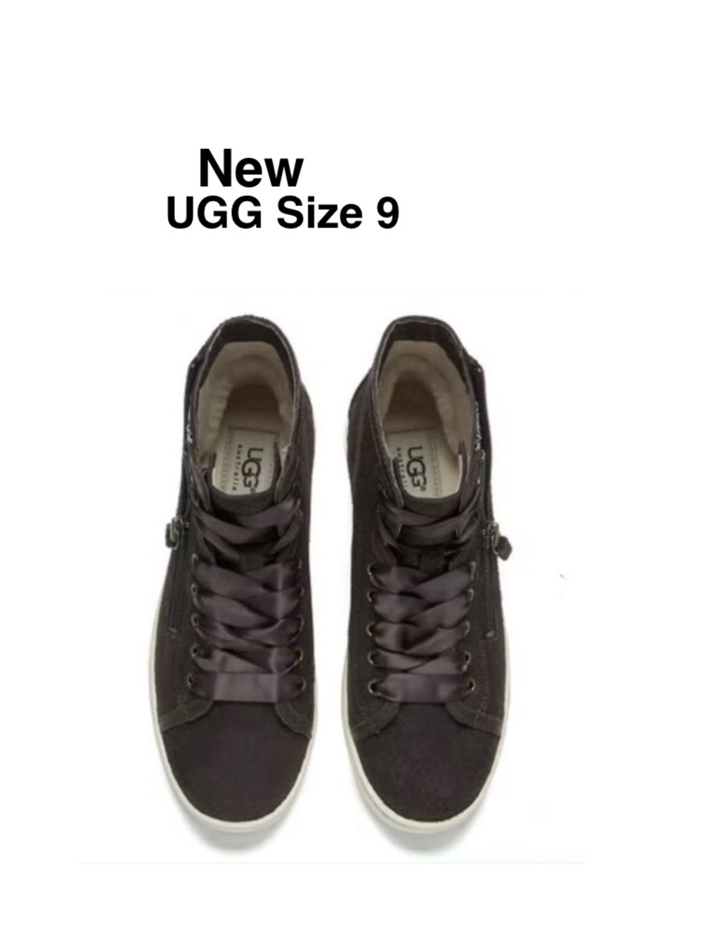 New UGG Women's Blaney Crystals Hi-Top Trainers - Chocolate Size 9⭐️⭐️⭐️⭐️